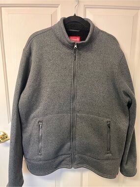 Coleman Men’s Full-Zip Heather Gray Fleece Jacket